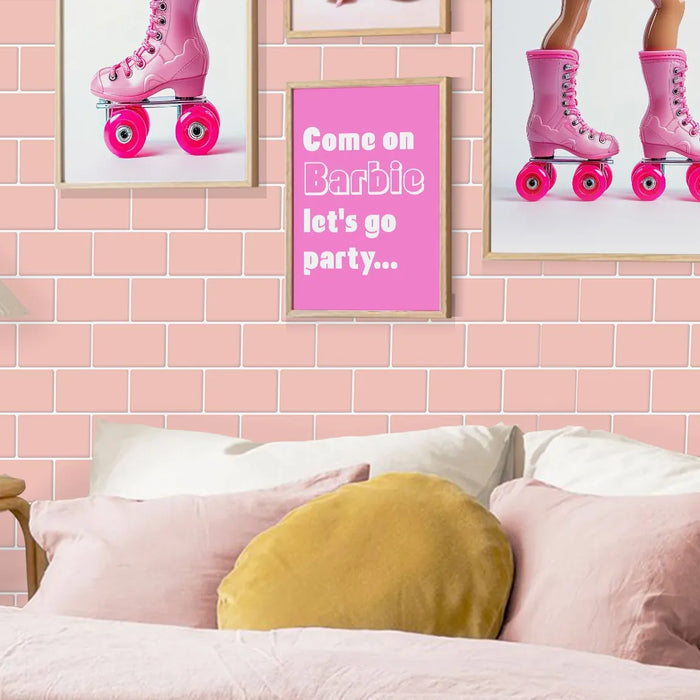 Creating Barbie's Dream Home - Pink Peel and Stick Backsplash Ideas!