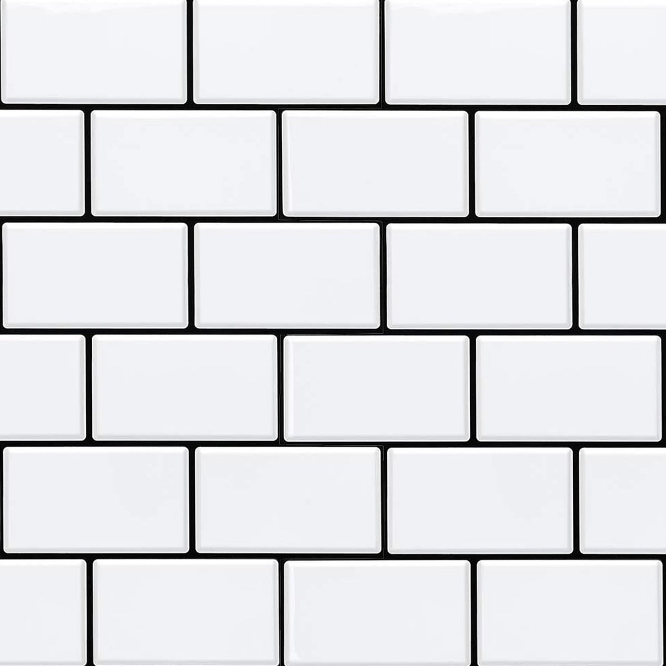 STICKGOO Black Subway Tile Backsplash Thicker Peel and Stick Wall Tile