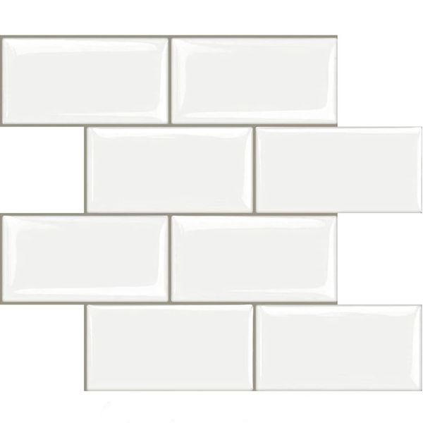 Subway Tile Peel and Stick Backsplash - White