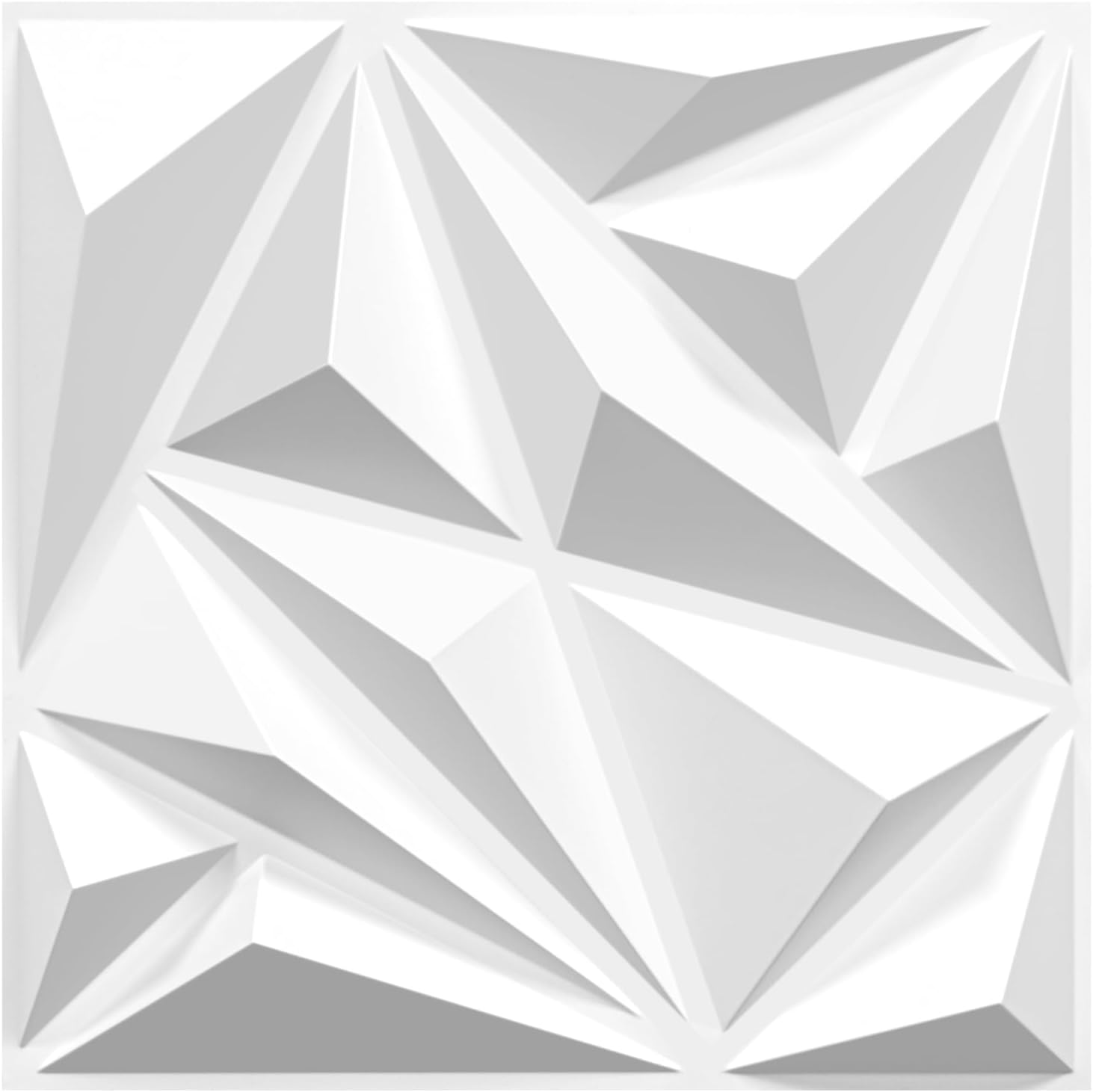 Irregular Diamond Pattern STICKGOO 12-Pack Irregular Diamond 3D Decorative PVC Wall Panels Black