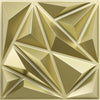 Triangle Diamond Design 3D PVC Wall Panels - Champaign Gold