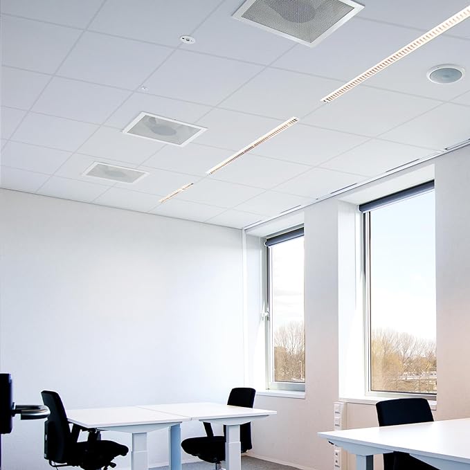 STICKGOO White Ceiling Tiles 2ft x 2ft Smooth PVC Ceiling Panel