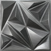 Triangle Diamond Design 3D PVC Wall Panels - Brushed Silver