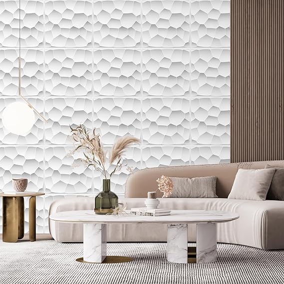 STICKGOO 3D Panels For Walls Black Wave Wall Tiles For Interior Décor