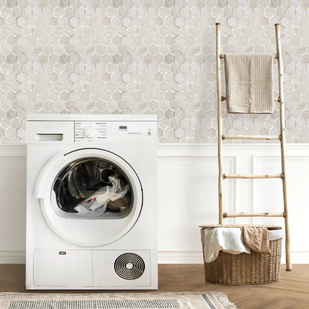 Laundry Room Refresh With Peel and Stick Backsplash Wall Tile | STICKGOO
