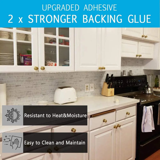 Vamos Tile 12" x 12" Sliver White Peel and Stick Vinyl Tiles For Kitchen