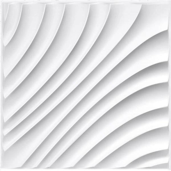 Wavy Wall Design 3D Wall Panels - White