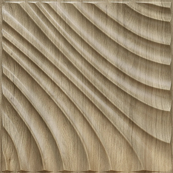 Wavy Wall Design 3D Wall Panels - Natural Oak