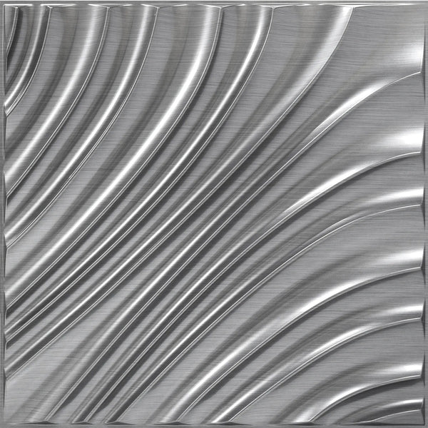 Wavy Wall Design 3D Wall Panels - Silver