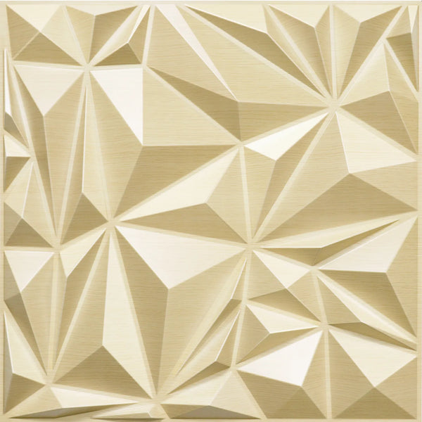 Irregular Diamond 3D Wall Panels - Light Oak