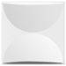STICKGOO 3D PVC Wall Panels in Semicircle Textured White For Wall Décor