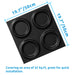 STICKGOO 19.7" x 19.7" Lunar Ring 3D PVC Wall Panels 12-Pack - Black