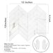 STICKGOO 10pcs Herringbone Tile Backsplash Peel and Stick - White Marble