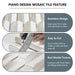 Vamos Tile 10pcs Oval Mosaic Tile Backsplash Peel and Stick - Beige