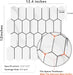 Vamos Tile 12''x12'' White Marble Hexagon Backsplash Peel and Stick 10