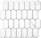 Vamos Tile 12''x12'' White Marble Hexagon Backsplash Peel and Stick 10