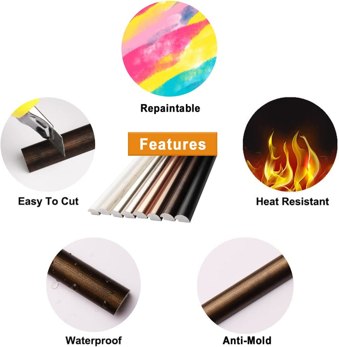 STICKGOO 10-Pack Peel and Stick Trim for Backsplash Tile Edge