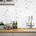 STICKGOO 10pcs Calacatta Backsplash Peel and Stick Metal Tiles Kitchen