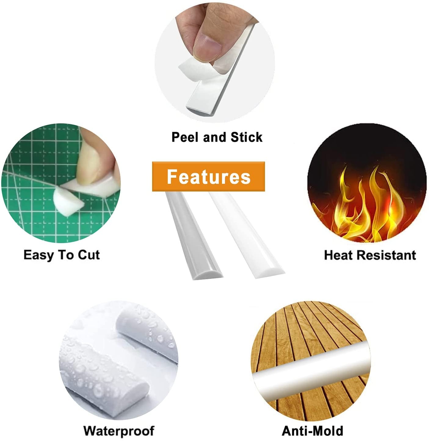 STICKGOO 10Pack Peel and Stick Trim for Tile Edge Trim