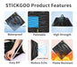 STICKGOO 3D Panels For Walls Black Wave Wall Tiles For Interior Décor