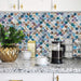 STICKGOO Backsplash Tile Arabesque Thicker Peel & Stick Tiles Multicolor