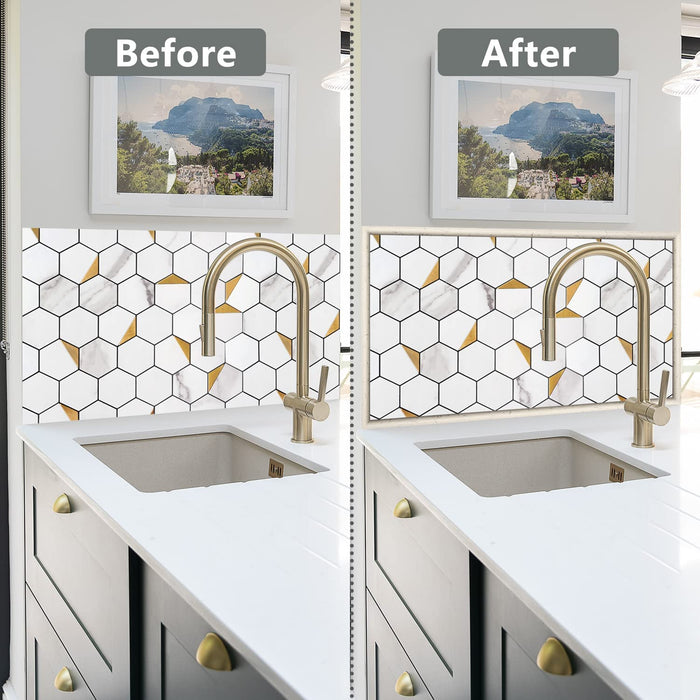 STICKGOO 10-Pack Peel and Stick Trim for Backsplash Tile Edge