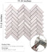STICKGOO Metal Tiles Grey Herringbone Backsplash Peel and Stick Tiles