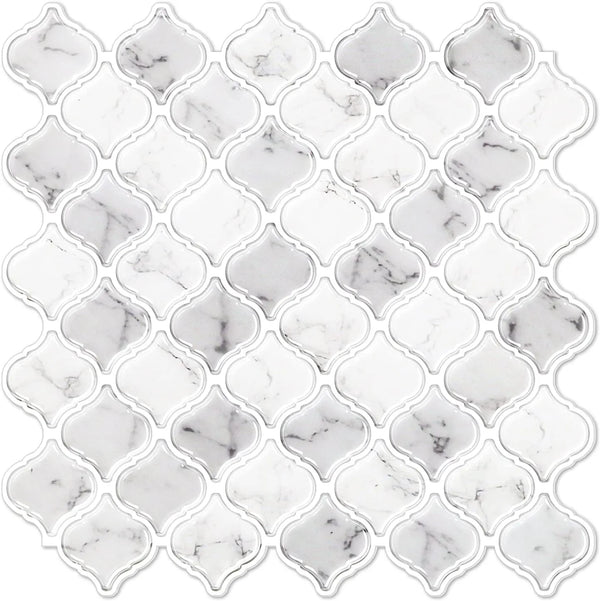 STICKGOO 12" x 12" Arabesque Thick Peel and Stick Tile Kitchen Backsplash