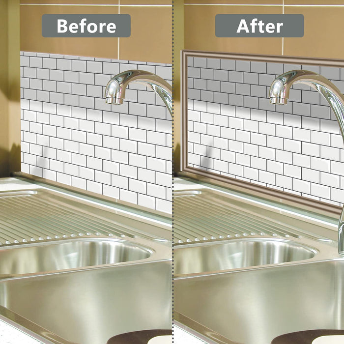 STICKGOO 10-Pack Peel and Stick Trim for Backsplash Tile Edge