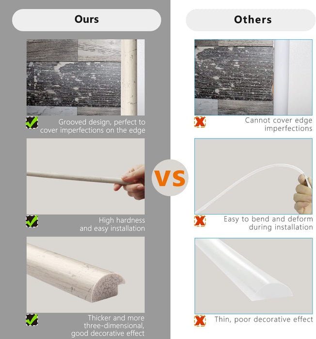 STICKGOO 10-Pack Peel and Stick Trim for Backsplash Tile Edge