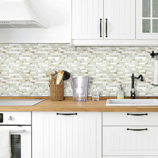 STICKGOO Marble Linear Blend Thicker Kitchen Backsplash Peel and Stick
