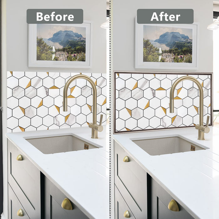 STICKGOO 10-Pack Peel and Stick Trim for Backsplash Tile Edge