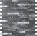STICKGOO Black with Metal Silver Peel and Stick Mosaic Tile Backsplash