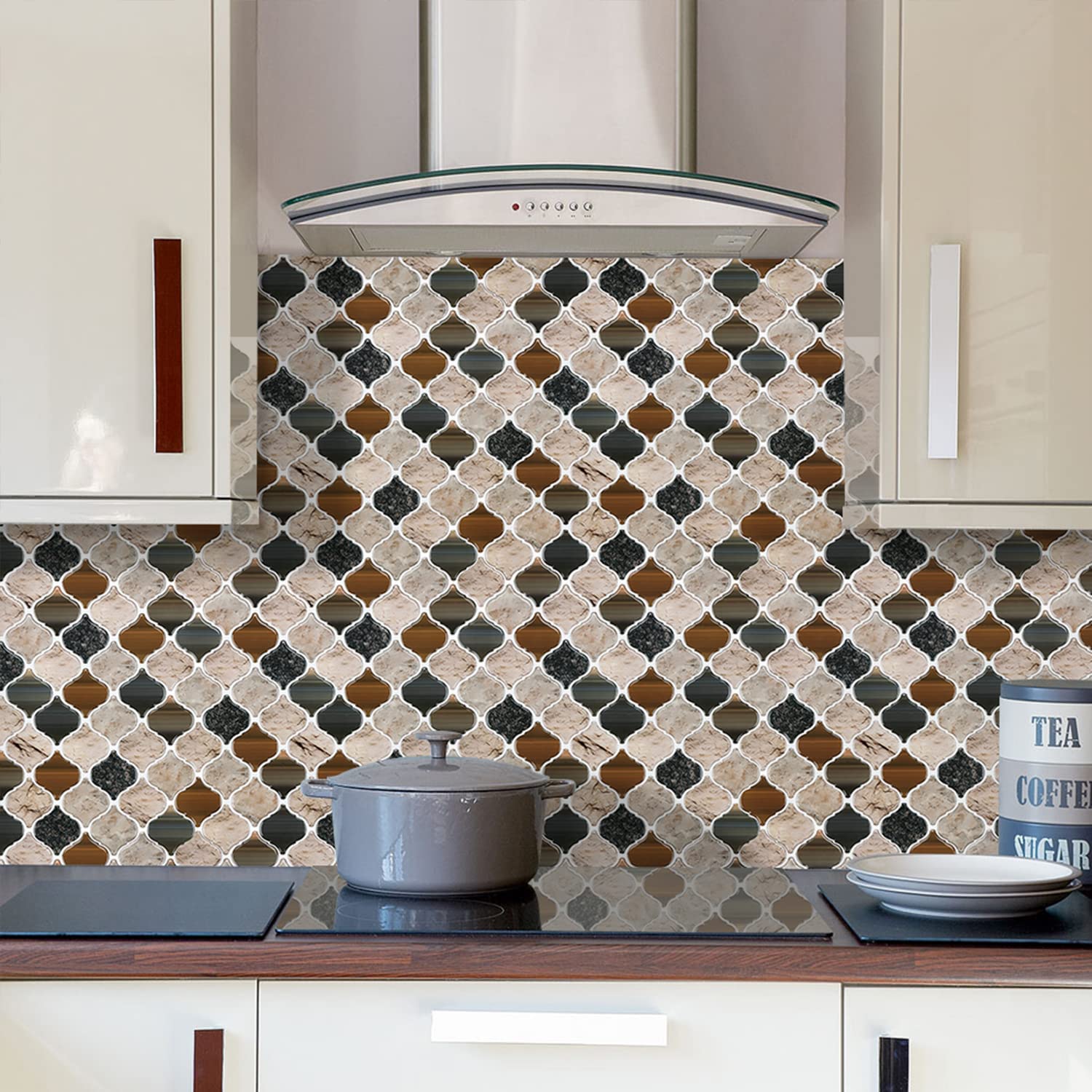 STICKGOO Peel And Stick Backsplash Tiles – 10 Sheets, 12x12 Inches, Thicker Waterproof Design For Kitchen & Bathroom