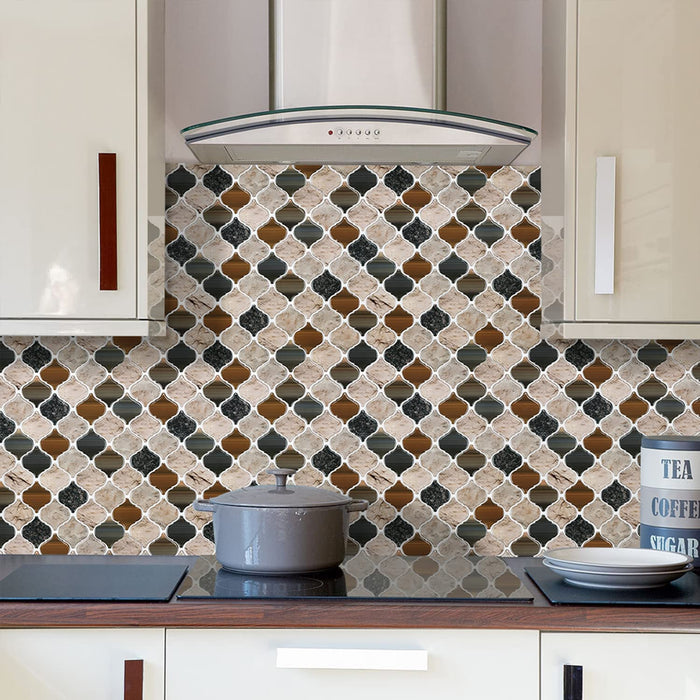 STICKGOO Wood Peel and Stick Mosaic Tile Backsplash For Kitchen 10