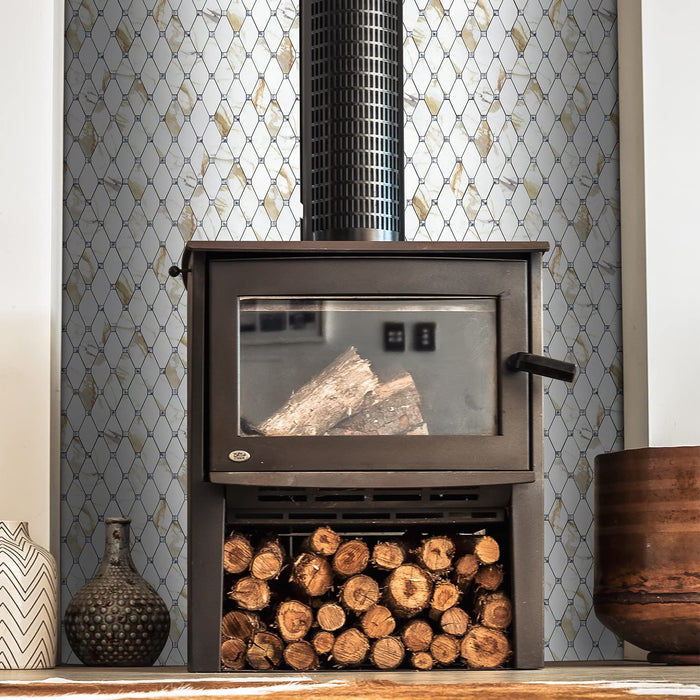 STICKGOO Modern Chic PVC Mixed Metal Peel and Stick Backsplash Tile