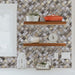 STICKGOO PVC Wall Tiles Arabesque Marble Peel and Stick Metal Backsplash