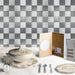 STICKGOO Silver Stainless Steel Metal Tiles Mosaic Kitchen Backsplash