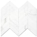 STICKGOO 10pcs Herringbone Tile Backsplash Peel and Stick - White Marble