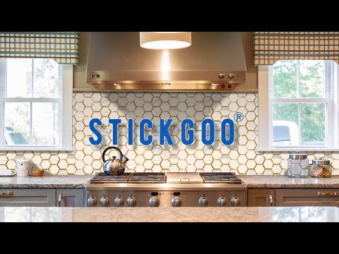 STICKGOO Hexagon Backsplash Kitchen Peel and Stick Tile - Rust Slate