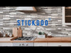STICKGOO Brown Peel and Stick Mosaic Tile Metal Kitchen Backsplash 10pcs