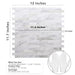 STICKGOO White & Silver Peel and Stick Mosaic Tile Metallic Backsplash
