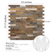STICKGOO Brown Peel and Stick Mosaic Tile Metal Kitchen Backsplash 10pcs