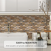 STICKGOO Brown Peel and Stick Mosaic Tile Metal Kitchen Backsplash 10pcs