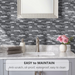 STICKGOO Black with Metal Silver Peel and Stick Mosaic Tile Backsplash