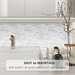 STICKGOO White & Silver Peel and Stick Mosaic Tile Metallic Backsplash