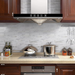 STICKGOO White & Silver Peel and Stick Mosaic Tile Metallic Backsplash