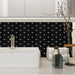 STICKGOO Black Modern Glass Mosaic Backsplash Peel and Stick Wall Tiles