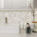 STICKGOO Modern Glass Mosaic Backsplash Peel and Stick Tiles - Beige