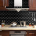 STICKGOO Black Modern Glass Mosaic Backsplash Peel and Stick Wall Tiles